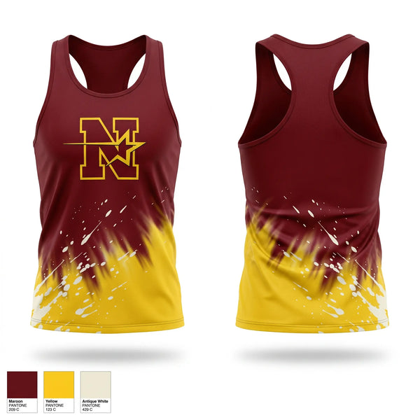 Mens Track Singlet, North Middle School Cross Country, Cross Country, Teamtime, Team time, sublimation, custom sports apparel, team uniforms, spirit wear, spiritwear, sports uniforms, custom shirts, team store, custom team store, fundraiser sports, apparel fundraiser