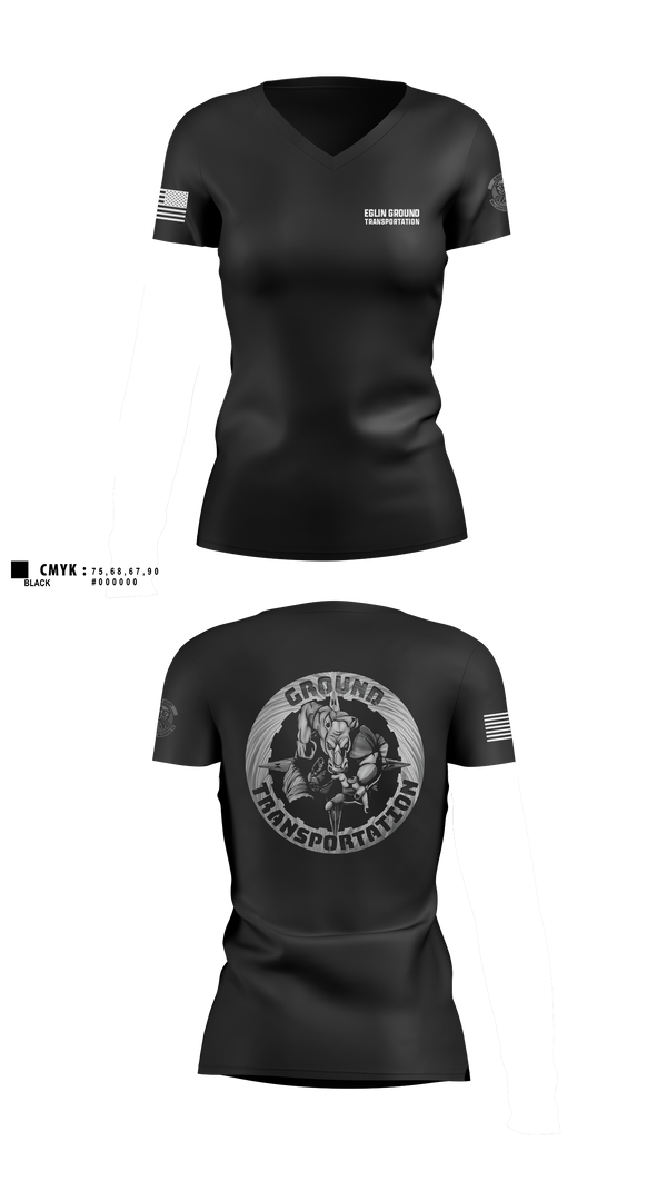 Womens Short Sleeve Vneck Shirt, 96 LRS Ground Transportation, Air Force, Teamtime, Team time, sublimation, custom sports apparel, team uniforms, spirit wear, spiritwear, sports uniforms, custom shirts, team store, custom team store, fundraiser sports, apparel fundraiser