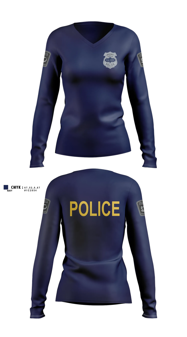Womens Long Sleeve Vneck Shirt, Patrol, Police, Teamtime, Team time, sublimation, custom sports apparel, team uniforms, spirit wear, spiritwear, sports uniforms, custom shirts, team store, custom team store, fundraiser sports, apparel fundraiser