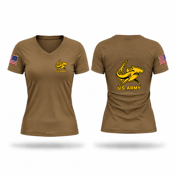 Womens Short Sleeve Vneck Shirt, Mobile Recruiting Company, Army, Teamtime, Team time, sublimation, custom sports apparel, team uniforms, spirit wear, spiritwear, sports uniforms, custom shirts, team store, custom team store, fundraiser sports, apparel fundraiser