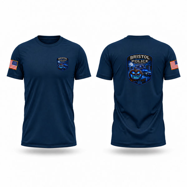 Old School Cotton Feel Shirt, Bristol TN Police Department, Police, Teamtime, Team time, sublimation, custom sports apparel, team uniforms, spirit wear, spiritwear, sports uniforms, custom shirts, team store, custom team store, fundraiser sports, apparel fundraiser