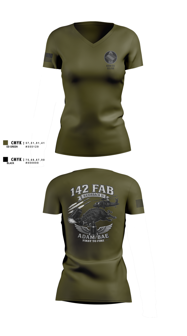 Womens Short Sleeve Vneck Shirt, 142nd, Army, Teamtime, Team time, sublimation, custom sports apparel, team uniforms, spirit wear, spiritwear, sports uniforms, custom shirts, team store, custom team store, fundraiser sports, apparel fundraiser