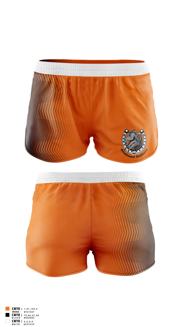 Womens Shorts, Southwest Stallions, , Teamtime, Team time, sublimation, custom sports apparel, team uniforms, spirit wear, spiritwear, sports uniforms, custom shirts, team store, custom team store, fundraiser sports, apparel fundraiser