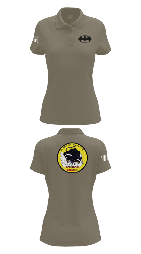 Womens Short Sleeve Performance Polo, 185th CES, Navy, Teamtime, Team time, sublimation, custom sports apparel, team uniforms, spirit wear, spiritwear, sports uniforms, custom shirts, team store, custom team store, fundraiser sports, apparel fundraiser