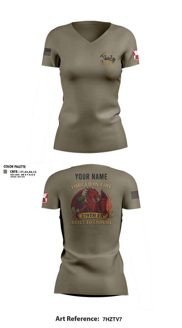 Womens Short Sleeve Vneck Shirt, 279TH Engineer Detachment, Army, Teamtime, Team time, sublimation, custom sports apparel, team uniforms, spirit wear, spiritwear, sports uniforms, custom shirts, team store, custom team store, fundraiser sports, apparel fundraiser