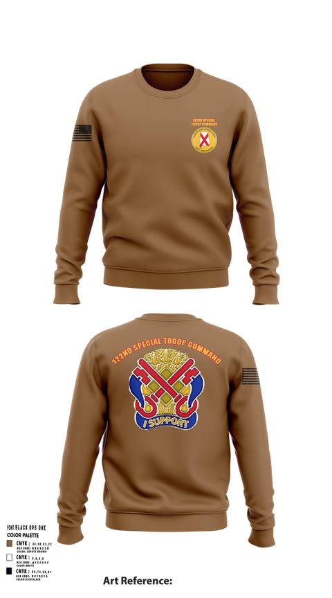 Crew Neck Sweatshirt, 122nd Special Troop Command, , Teamtime, Team time, sublimation, custom sports apparel, team uniforms, spirit wear, spiritwear, sports uniforms, custom shirts, team store, custom team store, fundraiser sports, apparel fundraiser