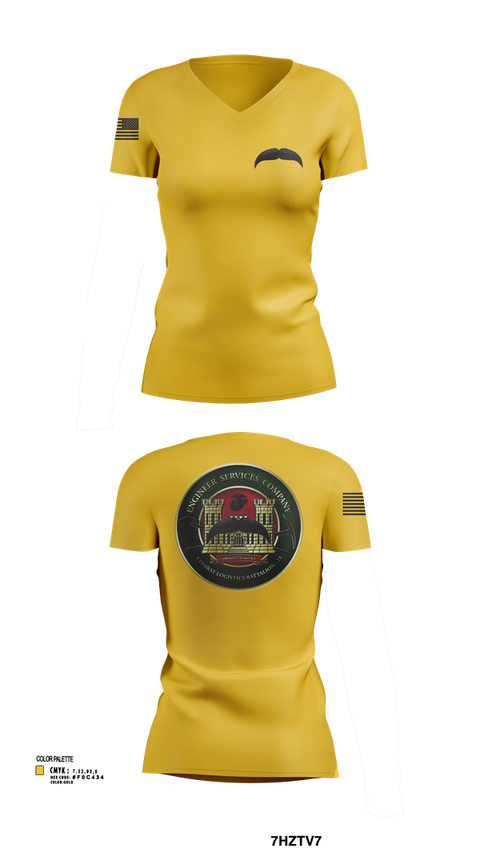 Womens Short Sleeve Vneck Shirt, Engineers Services Company, Marines, Teamtime, Team time, sublimation, custom sports apparel, team uniforms, spirit wear, spiritwear, sports uniforms, custom shirts, team store, custom team store, fundraiser sports, apparel fundraiser