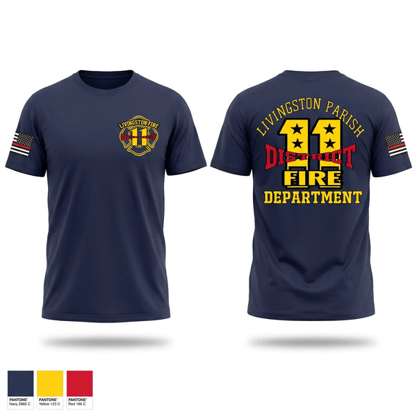 Old School Cotton Feel Shirt, Livingston parish fire district 11, Fire Department, Teamtime, Team time, sublimation, custom sports apparel, team uniforms, spirit wear, spiritwear, sports uniforms, custom shirts, team store, custom team store, fundraiser sports, apparel fundraiser