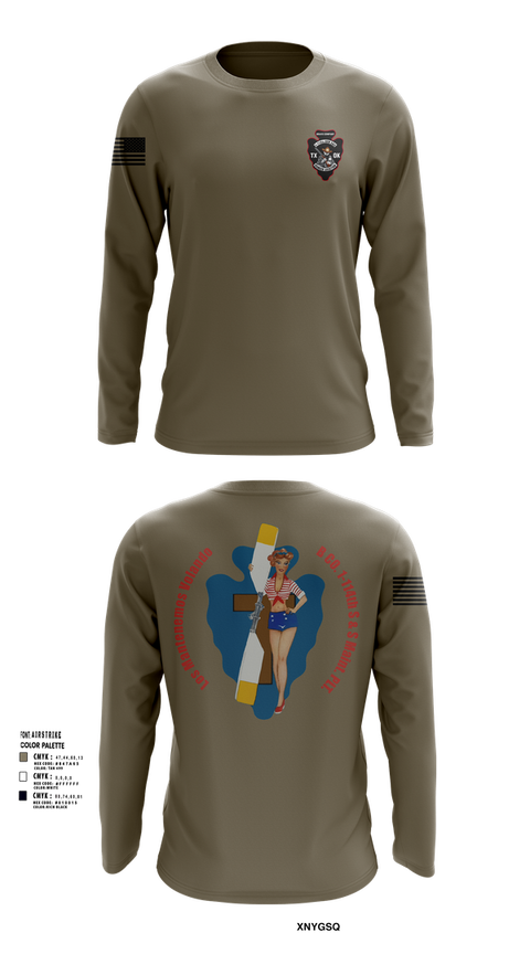 Long Sleeve Performance Shirt, B Co. 1/114th S&S, , Teamtime, Team time, sublimation, custom sports apparel, team uniforms, spirit wear, spiritwear, sports uniforms, custom shirts, team store, custom team store, fundraiser sports, apparel fundraiser