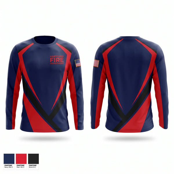 Long Sleeve Performance Shirt, Hartford Fire Department, Fire Department, Teamtime, Team time, sublimation, custom sports apparel, team uniforms, spirit wear, spiritwear, sports uniforms, custom shirts, team store, custom team store, fundraiser sports, apparel fundraiser