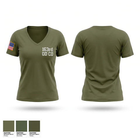 Womens Short Sleeve Vneck Shirt, 163rd OD. CO., Army, Teamtime, Team time, sublimation, custom sports apparel, team uniforms, spirit wear, spiritwear, sports uniforms, custom shirts, team store, custom team store, fundraiser sports, apparel fundraiser