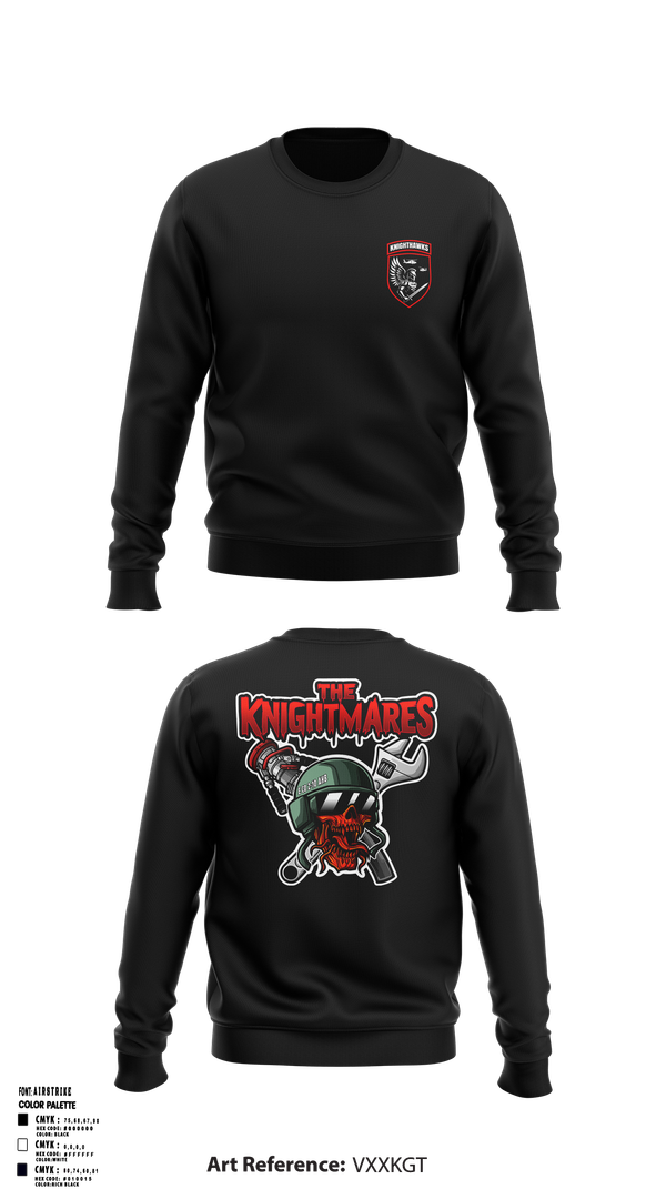 Crew Neck Sweatshirt, 2-10 AHB Knighthawks, Spirit Store, Teamtime, Team time, sublimation, custom sports apparel, team uniforms, spirit wear, spiritwear, sports uniforms, custom shirts, team store, custom team store, fundraiser sports, apparel fundraiser