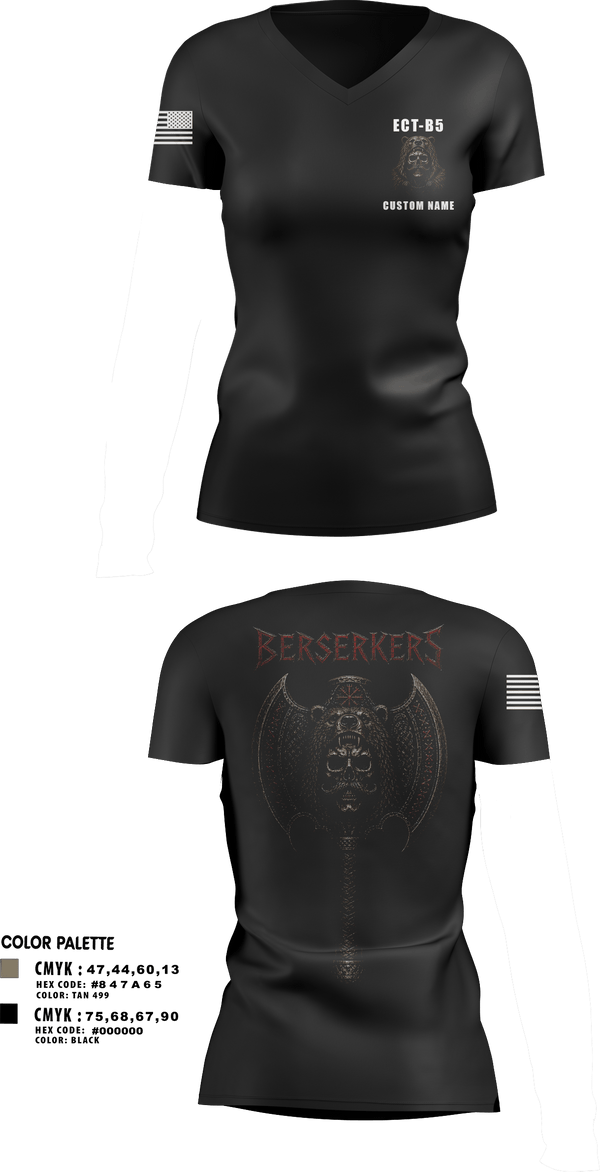 Womens Short Sleeve Vneck Shirt, 11th Cyber BN, Army, Teamtime, Team time, sublimation, custom sports apparel, team uniforms, spirit wear, spiritwear, sports uniforms, custom shirts, team store, custom team store, fundraiser sports, apparel fundraiser