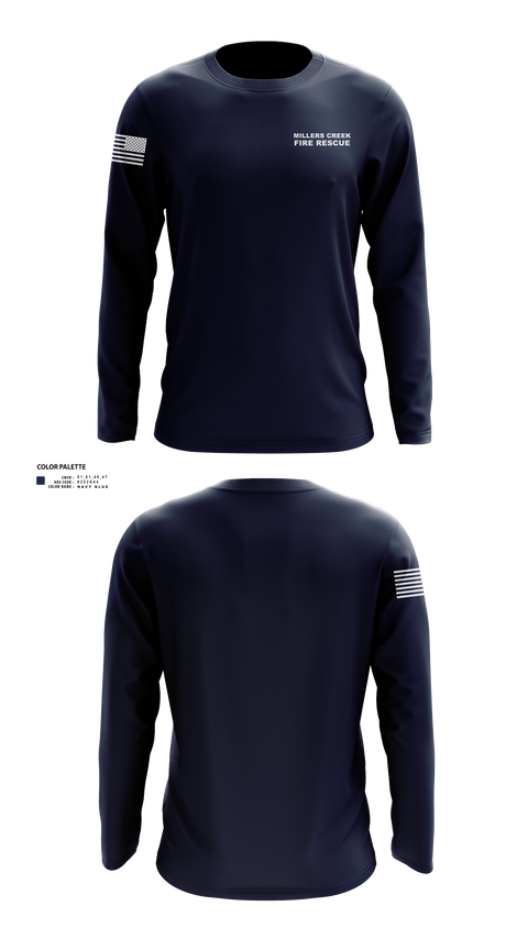 Long Sleeve Performance Shirt, Millers Creek Fire Rescue, Fire Department, Teamtime, Team time, sublimation, custom sports apparel, team uniforms, spirit wear, spiritwear, sports uniforms, custom shirts, team store, custom team store, fundraiser sports, apparel fundraiser