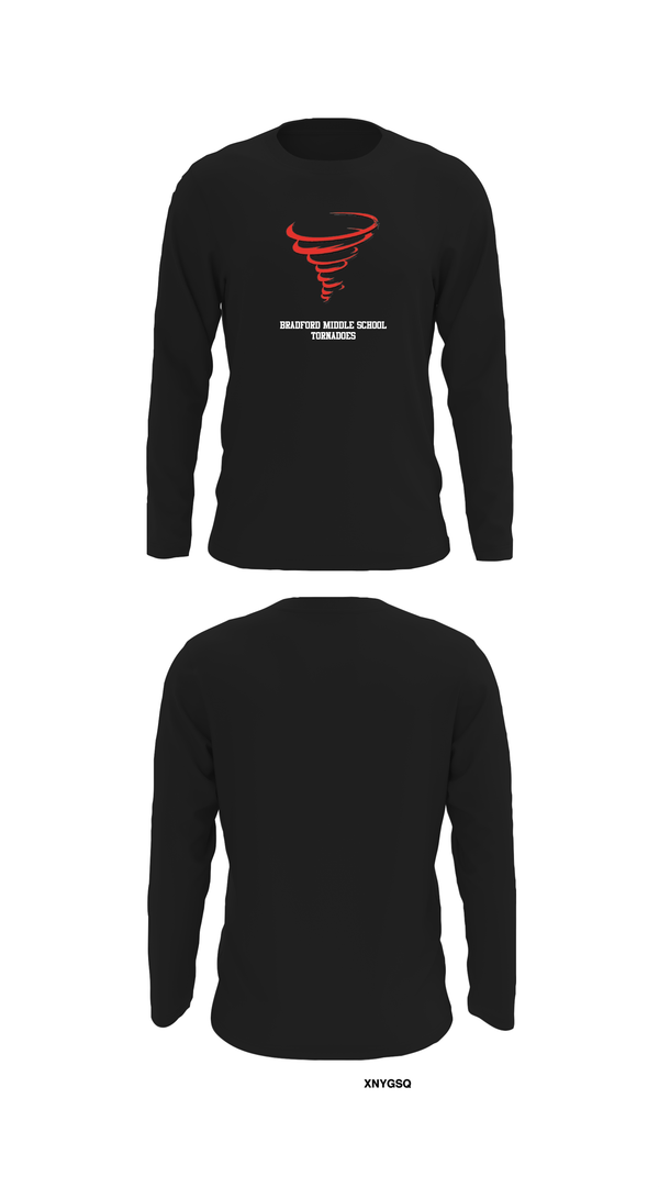 Long Sleeve Performance Shirt, Bradford Middle School Tornadoes, Women's Basketball, Teamtime, Team time, sublimation, custom sports apparel, team uniforms, spirit wear, spiritwear, sports uniforms, custom shirts, team store, custom team store, fundraiser sports, apparel fundraiser
