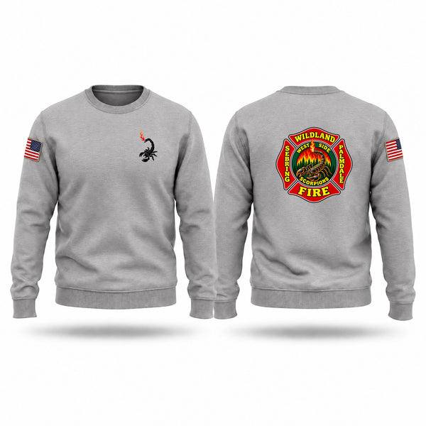 Crew Neck Sweatshirt, Scorpions, Fire Department, Teamtime, Team time, sublimation, custom sports apparel, team uniforms, spirit wear, spiritwear, sports uniforms, custom shirts, team store, custom team store, fundraiser sports, apparel fundraiser