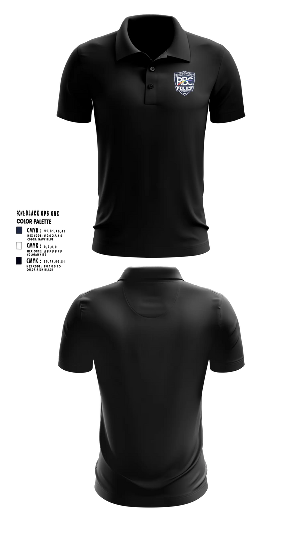 Short Sleeve Performance Polo, Rainbow City Police Department, Police, Teamtime, Team time, sublimation, custom sports apparel, team uniforms, spirit wear, spiritwear, sports uniforms, custom shirts, team store, custom team store, fundraiser sports, apparel fundraiser