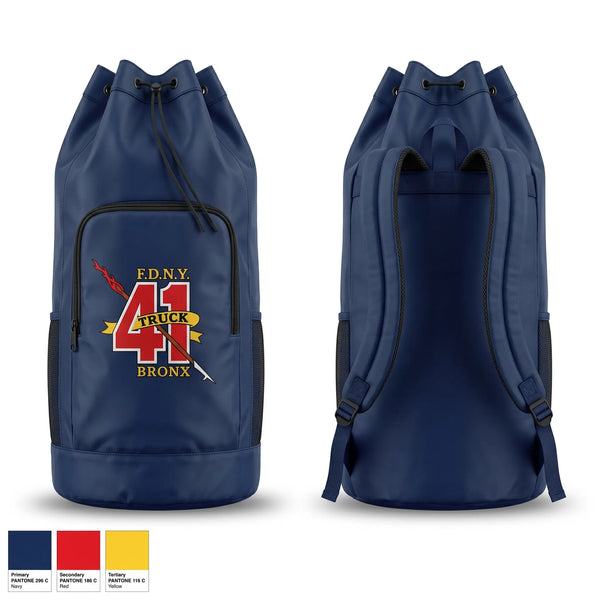 Gear Bag, Ladder 41, Fire Department, Teamtime, Team time, sublimation, custom sports apparel, team uniforms, spirit wear, spiritwear, sports uniforms, custom shirts, team store, custom team store, fundraiser sports, apparel fundraiser