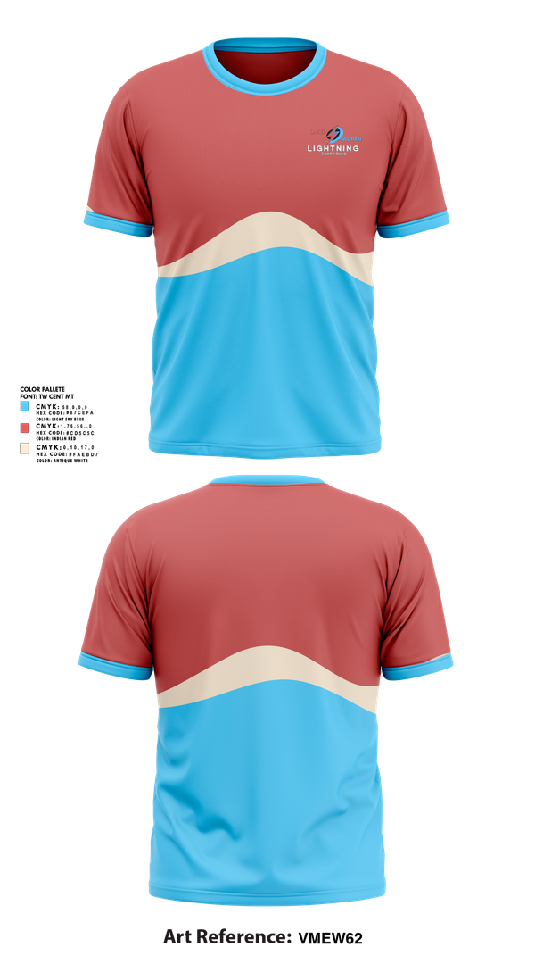 Short Sleeve Performance Shirt, Lightning, Track & Field, Teamtime, Team time, sublimation, custom sports apparel, team uniforms, spirit wear, spiritwear, sports uniforms, custom shirts, team store, custom team store, fundraiser sports, apparel fundraiser
