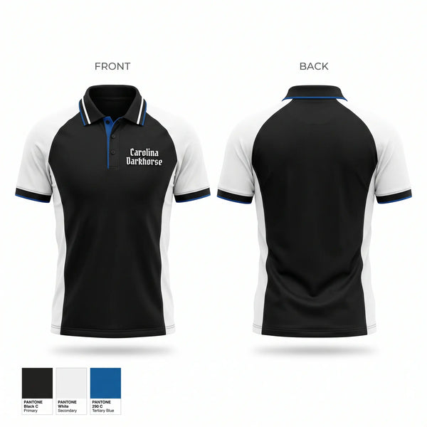 Short Sleeve Performance Polo, Carolina Darkhorse, Baseball, Teamtime, Team time, sublimation, custom sports apparel, team uniforms, spirit wear, spiritwear, sports uniforms, custom shirts, team store, custom team store, fundraiser sports, apparel fundraiser
