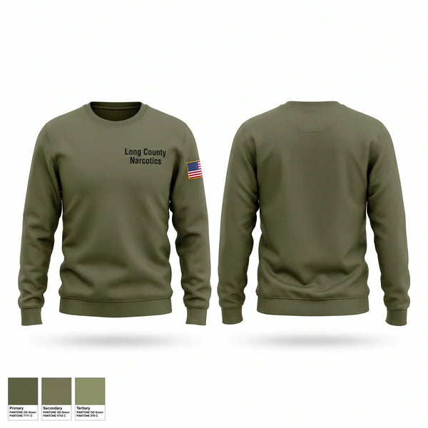 Crew Neck Sweatshirt, Long County Narcotics, Police, Teamtime, Team time, sublimation, custom sports apparel, team uniforms, spirit wear, spiritwear, sports uniforms, custom shirts, team store, custom team store, fundraiser sports, apparel fundraiser
