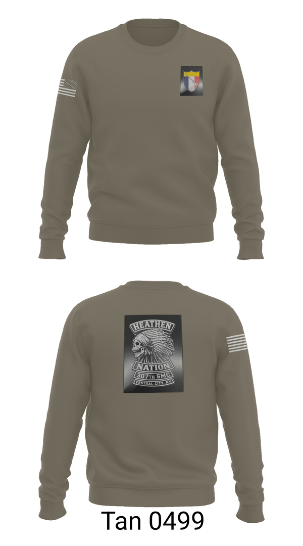 Crew Neck Sweatshirt, 307th SMC, National Guard, Teamtime, Team time, sublimation, custom sports apparel, team uniforms, spirit wear, spiritwear, sports uniforms, custom shirts, team store, custom team store, fundraiser sports, apparel fundraiser