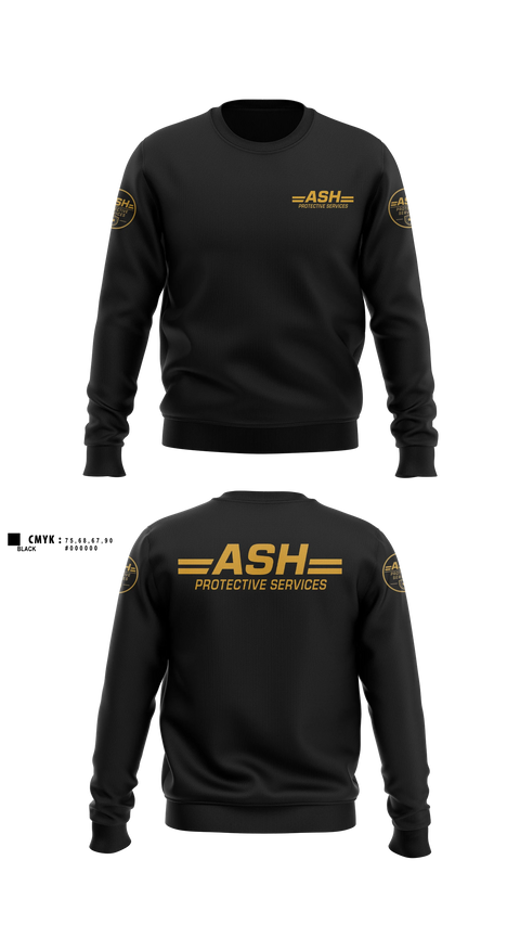 Crew Neck Sweatshirt, ASH Protective Services, , Teamtime, Team time, sublimation, custom sports apparel, team uniforms, spirit wear, spiritwear, sports uniforms, custom shirts, team store, custom team store, fundraiser sports, apparel fundraiser