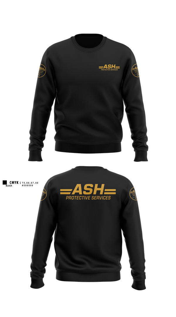 Crew Neck Sweatshirt, ASH Protective Services, , Teamtime, Team time, sublimation, custom sports apparel, team uniforms, spirit wear, spiritwear, sports uniforms, custom shirts, team store, custom team store, fundraiser sports, apparel fundraiser
