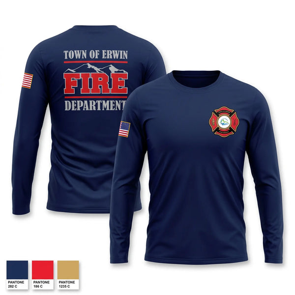 Long Sleeve Performance Shirt, Town of Erwin Fire Department, Fire Department, Teamtime, Team time, sublimation, custom sports apparel, team uniforms, spirit wear, spiritwear, sports uniforms, custom shirts, team store, custom team store, fundraiser sports, apparel fundraiser