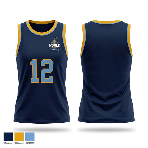 Mens Basketball Jersey, Noble Hoops, Women's Basketball, Teamtime, Team time, sublimation, custom sports apparel, team uniforms, spirit wear, spiritwear, sports uniforms, custom shirts, team store, custom team store, fundraiser sports, apparel fundraiser