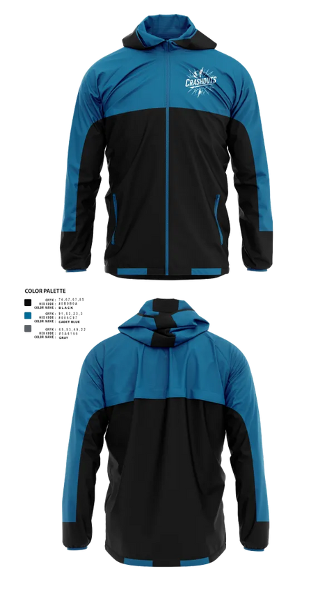 Windbreaker, CRASHOUTS, Baseball, Teamtime, Team time, sublimation, custom sports apparel, team uniforms, spirit wear, spiritwear, sports uniforms, custom shirts, team store, custom team store, fundraiser sports, apparel fundraiser