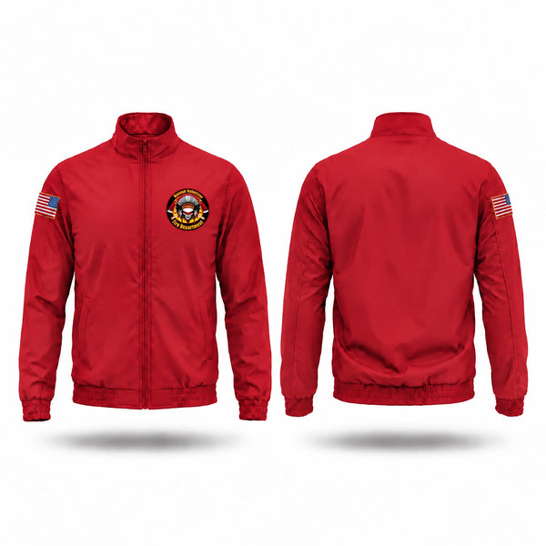 Windbreaker, Quanah volunteer fire department, Fire Department, Teamtime, Team time, sublimation, custom sports apparel, team uniforms, spirit wear, spiritwear, sports uniforms, custom shirts, team store, custom team store, fundraiser sports, apparel fundraiser