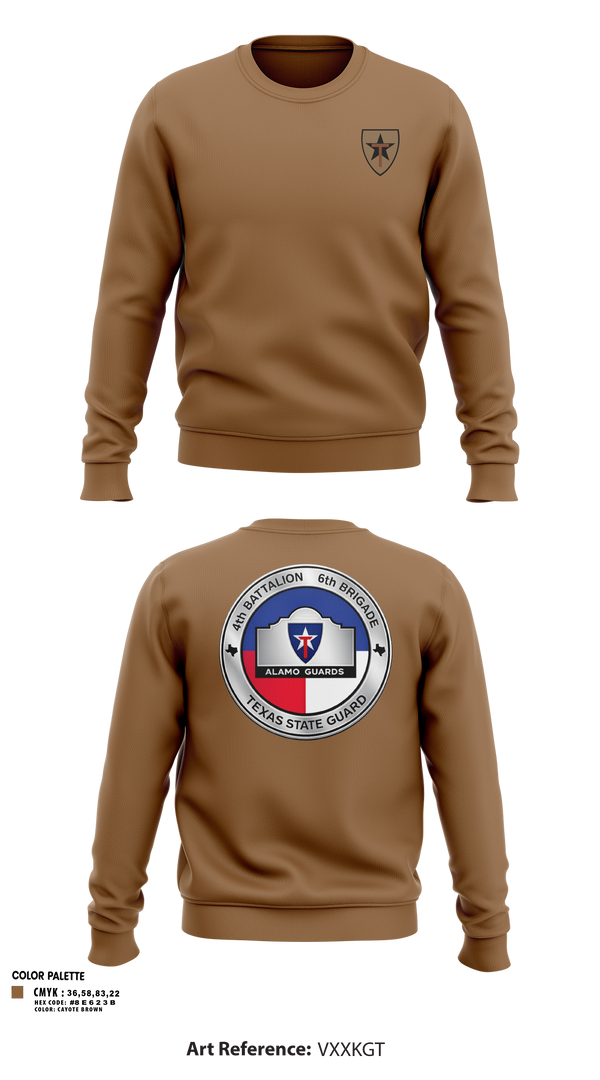 Crew Neck Sweatshirt, Alamo guards, Army, Teamtime, Team time, sublimation, custom sports apparel, team uniforms, spirit wear, spiritwear, sports uniforms, custom shirts, team store, custom team store, fundraiser sports, apparel fundraiser