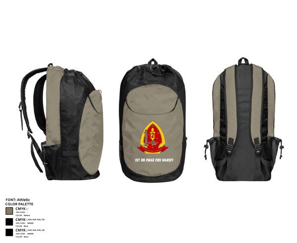 Gear Bag, 1st Bn 2mar 2nd MarDiv, , Teamtime, Team time, sublimation, custom sports apparel, team uniforms, spirit wear, spiritwear, sports uniforms, custom shirts, team store, custom team store, fundraiser sports, apparel fundraiser