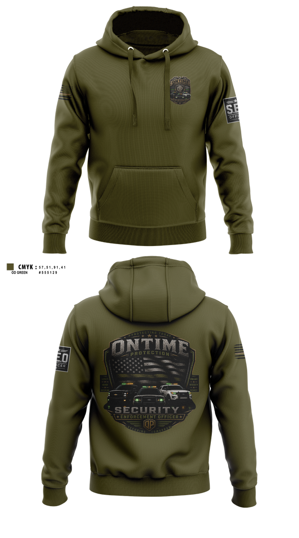 Hoodie, On time protection, , Teamtime, Team time, sublimation, custom sports apparel, team uniforms, spirit wear, spiritwear, sports uniforms, custom shirts, team store, custom team store, fundraiser sports, apparel fundraiser