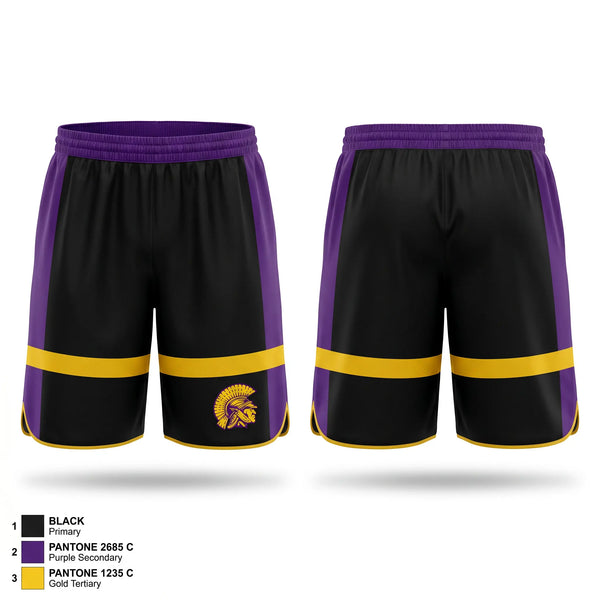 Womens Shorts, Trojans, Men's Basketball, Teamtime, Team time, sublimation, custom sports apparel, team uniforms, spirit wear, spiritwear, sports uniforms, custom shirts, team store, custom team store, fundraiser sports, apparel fundraiser