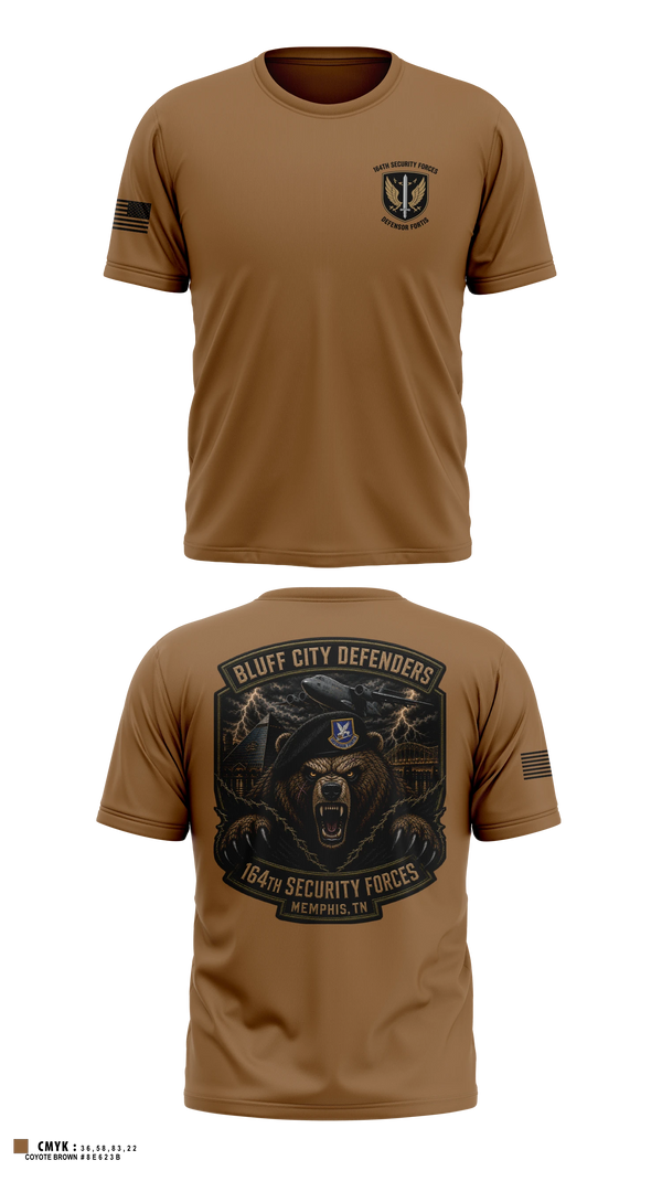 Short Sleeve Performance Shirt, 164th security forces, Air Force, Teamtime, Team time, sublimation, custom sports apparel, team uniforms, spirit wear, spiritwear, sports uniforms, custom shirts, team store, custom team store, fundraiser sports, apparel fundraiser
