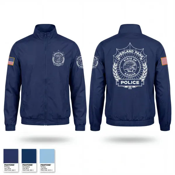 Windbreaker, Overland Park Police, Police, Teamtime, Team time, sublimation, custom sports apparel, team uniforms, spirit wear, spiritwear, sports uniforms, custom shirts, team store, custom team store, fundraiser sports, apparel fundraiser