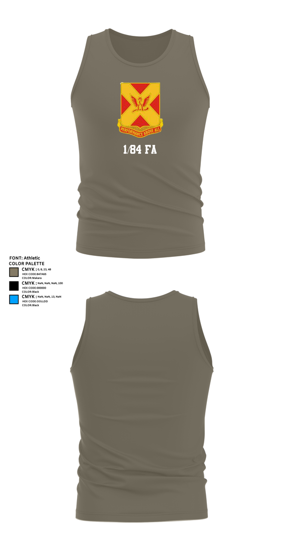 Tank Top, 1/84 FA, , Teamtime, Team time, sublimation, custom sports apparel, team uniforms, spirit wear, spiritwear, sports uniforms, custom shirts, team store, custom team store, fundraiser sports, apparel fundraiser