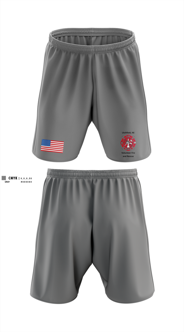 Athletic Shorts With Pockets, Litchfield Volunteer Fire Department, Fire Department, Teamtime, Team time, sublimation, custom sports apparel, team uniforms, spirit wear, spiritwear, sports uniforms, custom shirts, team store, custom team store, fundraiser sports, apparel fundraiser
