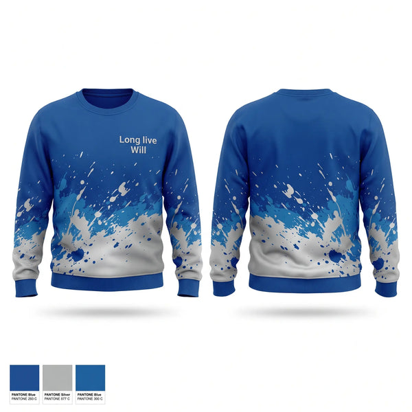 Crew Neck Sweatshirt, Long live Will, Men's Basketball, Teamtime, Team time, sublimation, custom sports apparel, team uniforms, spirit wear, spiritwear, sports uniforms, custom shirts, team store, custom team store, fundraiser sports, apparel fundraiser