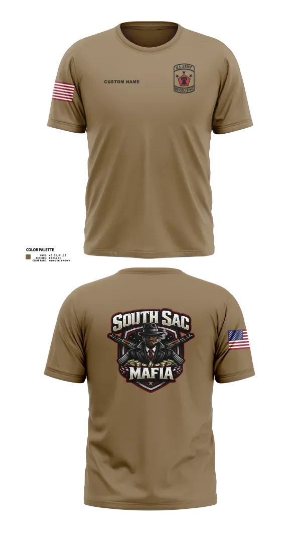 Old School Cotton Feel Shirt, SAC SOUTH, Army, Teamtime, Team time, sublimation, custom sports apparel, team uniforms, spirit wear, spiritwear, sports uniforms, custom shirts, team store, custom team store, fundraiser sports, apparel fundraiser