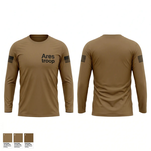 Long Sleeve Performance Shirt, Ares troop, Army, Teamtime, Team time, sublimation, custom sports apparel, team uniforms, spirit wear, spiritwear, sports uniforms, custom shirts, team store, custom team store, fundraiser sports, apparel fundraiser