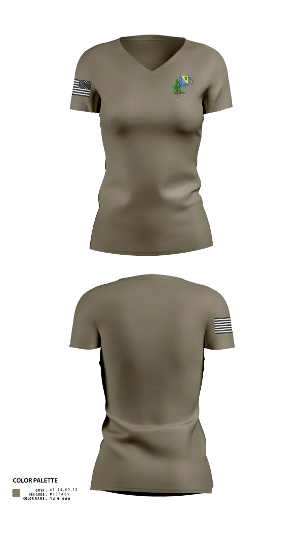 Womens Short Sleeve Vneck Shirt, 490th CBRN BN, , Teamtime, Team time, sublimation, custom sports apparel, team uniforms, spirit wear, spiritwear, sports uniforms, custom shirts, team store, custom team store, fundraiser sports, apparel fundraiser