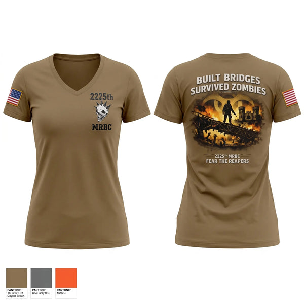 Womens Short Sleeve Vneck Shirt, 2225th MRBC, National Guard, Teamtime, Team time, sublimation, custom sports apparel, team uniforms, spirit wear, spiritwear, sports uniforms, custom shirts, team store, custom team store, fundraiser sports, apparel fundraiser