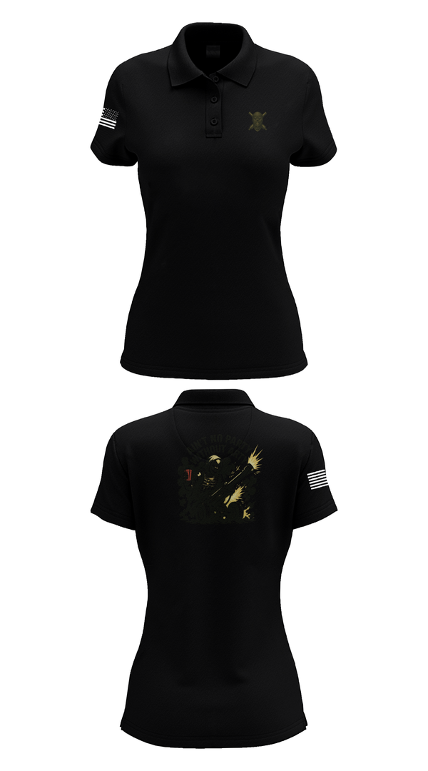 Womens Short Sleeve Performance Polo, 2/11 Hotel battery, Marines, Teamtime, Team time, sublimation, custom sports apparel, team uniforms, spirit wear, spiritwear, sports uniforms, custom shirts, team store, custom team store, fundraiser sports, apparel fundraiser