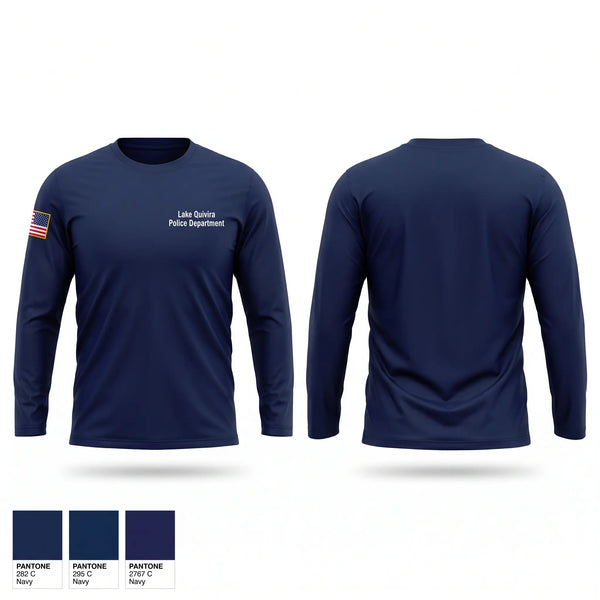 Long Sleeve Performance Shirt, Lake Quivira Police Department, Police, Teamtime, Team time, sublimation, custom sports apparel, team uniforms, spirit wear, spiritwear, sports uniforms, custom shirts, team store, custom team store, fundraiser sports, apparel fundraiser
