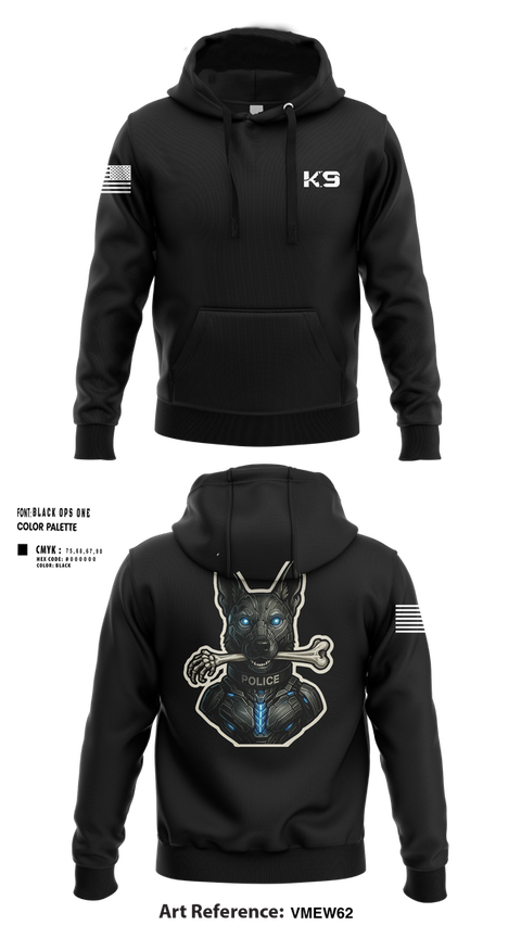 Hoodie, Willoughby K9, Police, Teamtime, Team time, sublimation, custom sports apparel, team uniforms, spirit wear, spiritwear, sports uniforms, custom shirts, team store, custom team store, fundraiser sports, apparel fundraiser