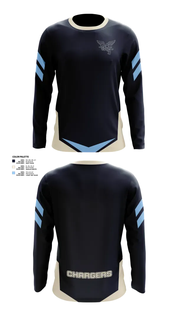 Long Sleeve Performance Shirt, Ansonia Chargers, Track & Field, Teamtime, Team time, sublimation, custom sports apparel, team uniforms, spirit wear, spiritwear, sports uniforms, custom shirts, team store, custom team store, fundraiser sports, apparel fundraiser