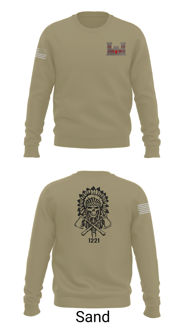 Crew Neck Sweatshirt, 1221st Route Clearance Co., National Guard, Teamtime, Team time, sublimation, custom sports apparel, team uniforms, spirit wear, spiritwear, sports uniforms, custom shirts, team store, custom team store, fundraiser sports, apparel fundraiser